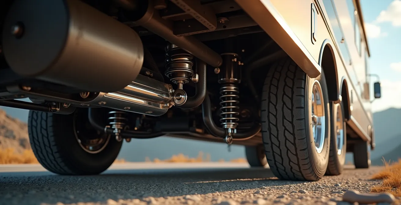 Luxus-Liner mit Heavy-Chassis auf kurvenreicher Alpenstraße