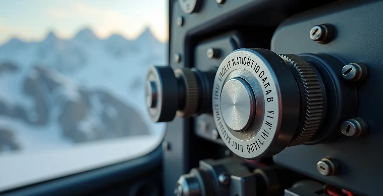 Nahaufnahme einer Höhenkit-Installation an einer Dieselheizung für Alpentouren