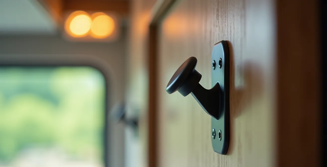 Alternative Befestigungsmöglichkeiten ohne Kleben im Wohnmobil, wie Saugnäpfe und magnetische Halterungen.