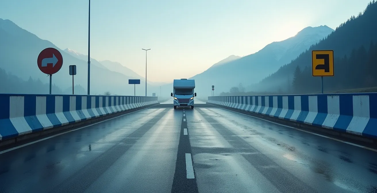 Kontrollstelle mit Wiegestation an österreichischer Autobahn